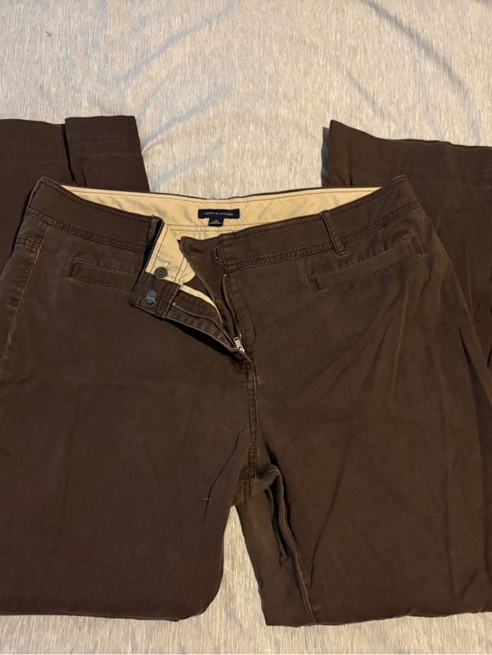 Tommy Hilfiger Chocolate Brown Corduroy Straight Pants